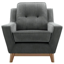 G Plan Vintage The Fifty Three Armchair Velvet Smoke